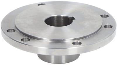 Dailygoods- Boorkopflens 125mm - Draaibankflens - Slijtvast - 6 Montagegaten - Hoog Mangaanstaal - Eenvoudig te Verwijderen - Flensplaat