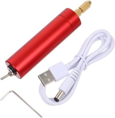 Graveerpen - Elektrische Carver - Sieraden Personaliseren - Draagbaar USB Ontwerp - 12.5 cm - Donkerrood