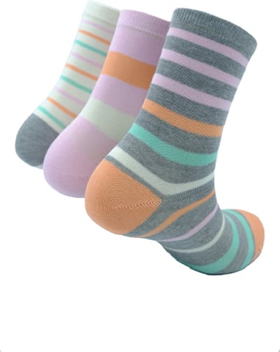 The Sockmaker - Sokken Dames - 3-Pack - Maat 36-41 - Duurzaam Bamboe & Naadloos - Gestreept Roze met Zalm
