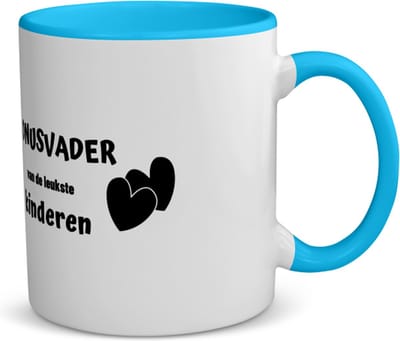 Akyol - bonusvader van de leukste kinderen koffiemok - theemok - blauw - Vader - de leukste bonusvader - vader cadeautjes - vaderdag - verjaardag - geschenk - kado - 350 ML inhoud