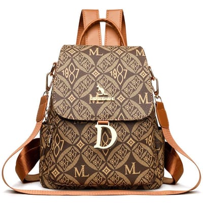 Sac à dos rétro imprimé pour femme, nouveau style, simple, grande capacité, sac de voyage multifonctionnel, double usage, décontracté, petit
