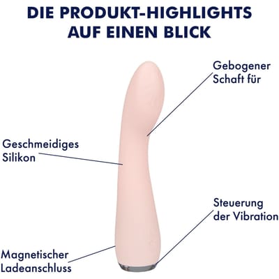 EIS, vibrator, schattige G-spot vibrator, 19,5 cm, waterdicht, oplaadbaar, huidvriendelijke siliconen