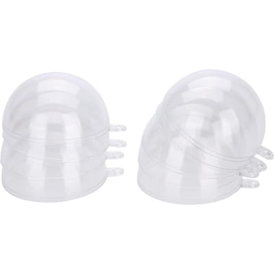 Lot de 20 boules en plastique transparent à remplir pour décoration de mariage et de Noël (10cm) white