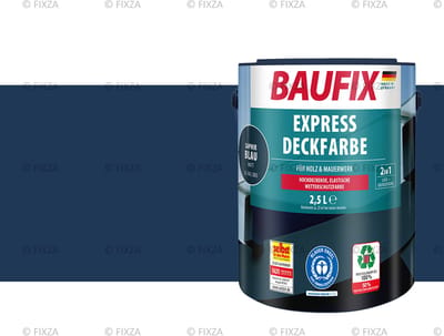 BAUFIX Express Dekkende lakverf saffierblauw 2,5 Liter