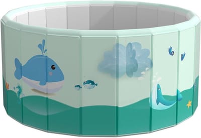 Opvouwbaar Bad - Kinderzwembad Huisdierbad - Waterpret Zomer - Niet Opblaasbaar - 120 cm - Blauw