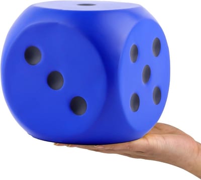 Grote schuim dobbelsteen - Zacht speelgoed - Stress verlichten - Reuzenvorm - 15 cm - Blauw