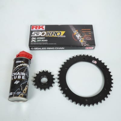 Kit chaîne FE pour moto Honda 750 VFR 1990 à 1998 RC36 16x43 Pas 530 Neuf