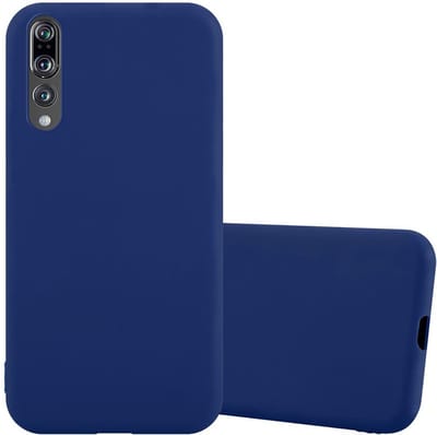 Cadorabo Hoesje geschikt voor Huawei P20 PRO / P20 PLUS in CANDY DONKER BLAUW - Beschermhoes gemaakt van flexibel TPU silicone Case Cover