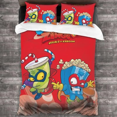 Super Zings Beddengoed Collectie Enkel Twin Vol Queen King Size Bed Collectie Volwassen Kinder Slaapkamer Dekbedovertrek Collecties 3D Print Anime Spel 011 AU Double(180x210cm)