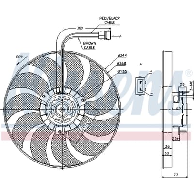 Koelventilatorwiel, motorkoeling NISSENS 85676