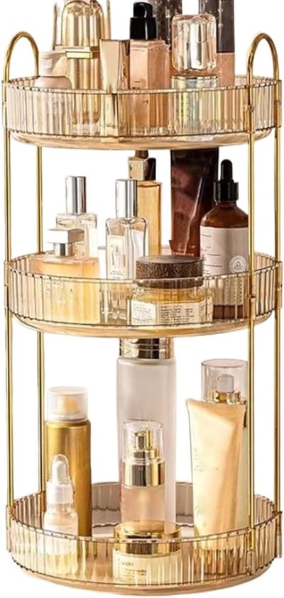 Cosmetica Opberger - Draaiende Organizer - Bureau Organiseren - Stille 360 Rotatie - 23.5 cm Breed - Wit