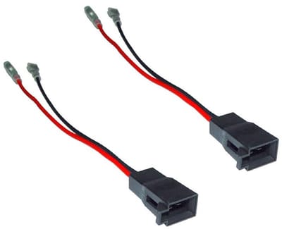 Auto luidsprekeradapter DIN set - 2 stuks luidspreker adapter aansluitkabel voor deurluidsprekers (voor- of achterdeuren)