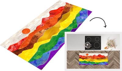 Keukenloper - Loper keuken - Pride - Regenboog - Gay - 120x50 cm - Keukenloper vinyl