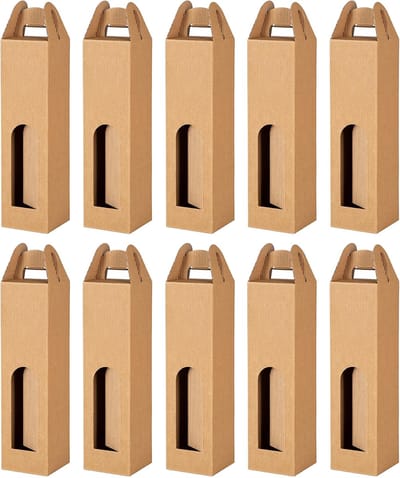 Wijndoos in Open Golf voor 1 Fles 9x9x33 cm