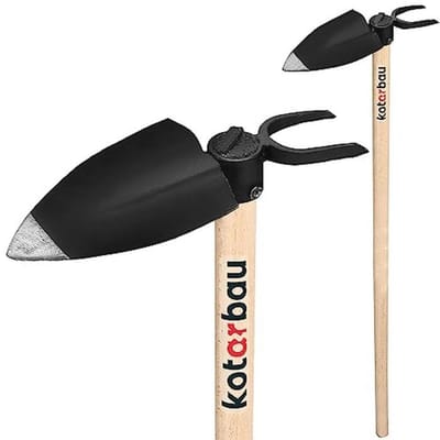 Tuinhak met steel 120 cm - 135 mm x 110 mm, 2 tanden, combihak voor wieden en tuinverzorging