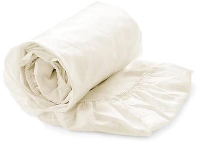 Hoeslaken Percal Katoen - Topdekmatras Ecru - 140x200 - 100% katoen - Oeko-Tex gecertificeerd