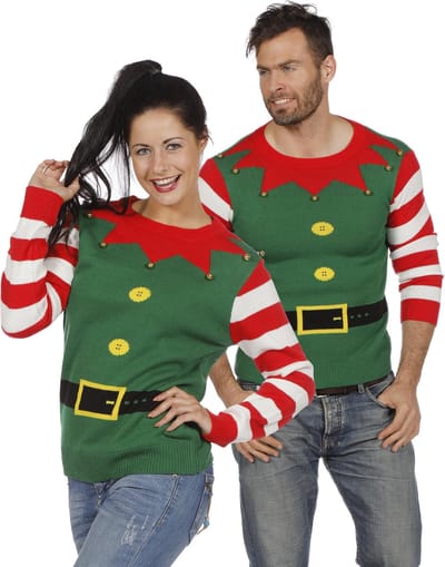 Kersttrui Groen Kerstelf - Maat XXL