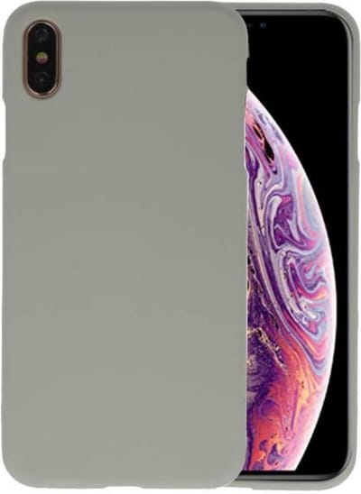 Hoesje Geschikt voor de iPhone XS Max - Backcover Color Telefoonhoesje - Grijs