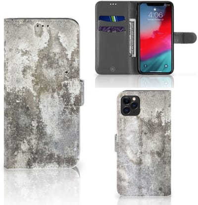 Apple iPhone 11 Pro Max Bookcase Beton Print