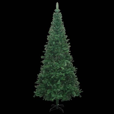 vidaXL - Kunstkerstboom - met - verlichting - en - kerstballen - L - 240 - cm - groen