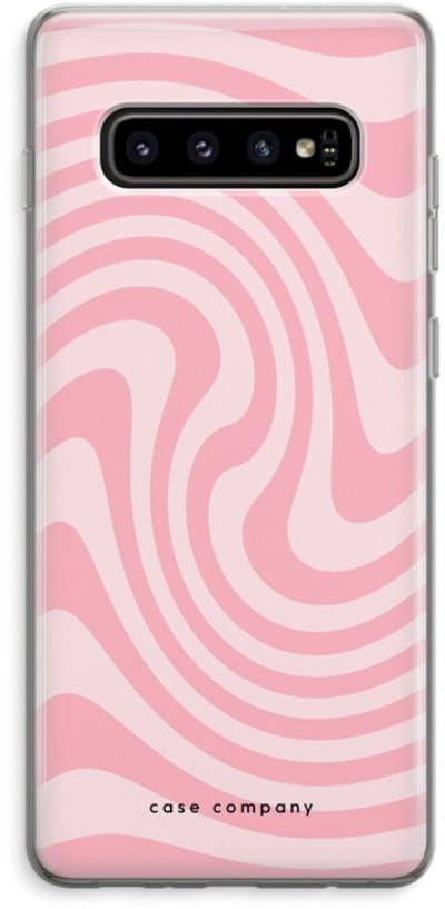 Case Company® - Hoesje geschikt voor Samsung Galaxy S10 Plus hoesje - Swirl Roos - Soft Cover Telefoonhoesje - Bescherming aan alle Kanten en Schermrand