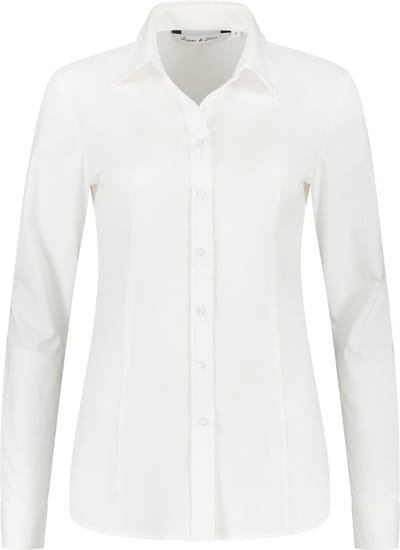 Blouse poplin mix stretch for her