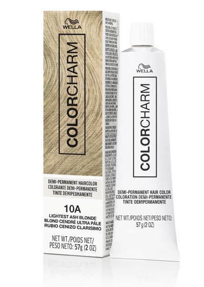 Wella Color Charm Demi-Permanent Hair Color 10A – Lightest Ash Blonde – Ash Blonde Toner – 57ml