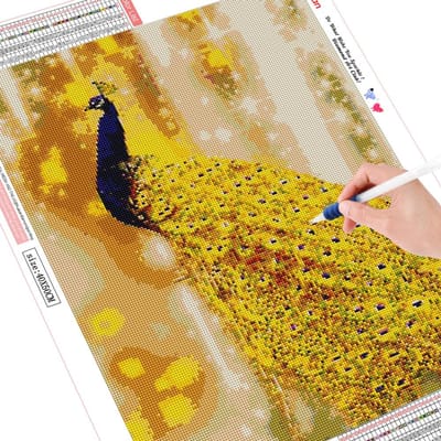 Diamantmozaïek Dieren Diamantschilderen Ronde Steentjes Pauwen Hobby En Handwerk Afbeeldingen 20X30 beige