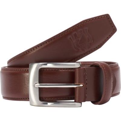 Jan Vanderstorm herren Leren Riem - 105 - bruin - Plus Size