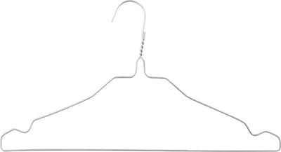 5Five Kledinghangers - 25x stuks - metaal - zilver - 40 x 20 cm - kleerhangers - kledingkast hangers/kleerhangers