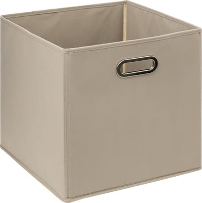 5Five Opbergmand/kastmandje - Taupe - 31 x 31 x 31 cm - 29 liter - Vakkenkast manden - Stof met versterkte bodem - Opvouwbaar