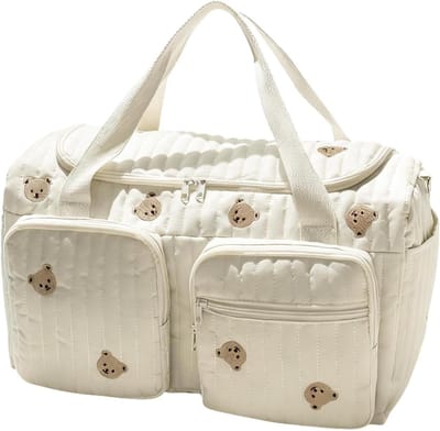 Luiertas - Reistas - Baby Verzorgen - Cartoonbeer Design - 48 x 26 cm - Multicolor