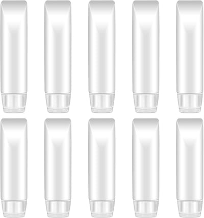 Thijox - 10 Stuks Navulbare Lege Tubes - Kleine Vloeistofcontainers - Reisflessen voor Toiletartikelen - Lekvrij Transparant Kunststof - Voor Shampoo,