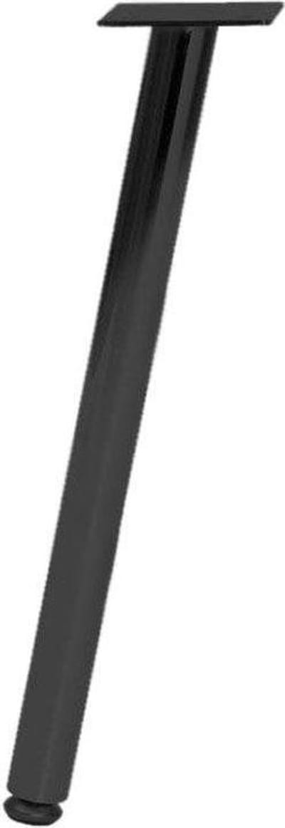 FLE - Stalen schuine meubelpoot zwart rond ø 2,5 cm en hoogte 30 cm