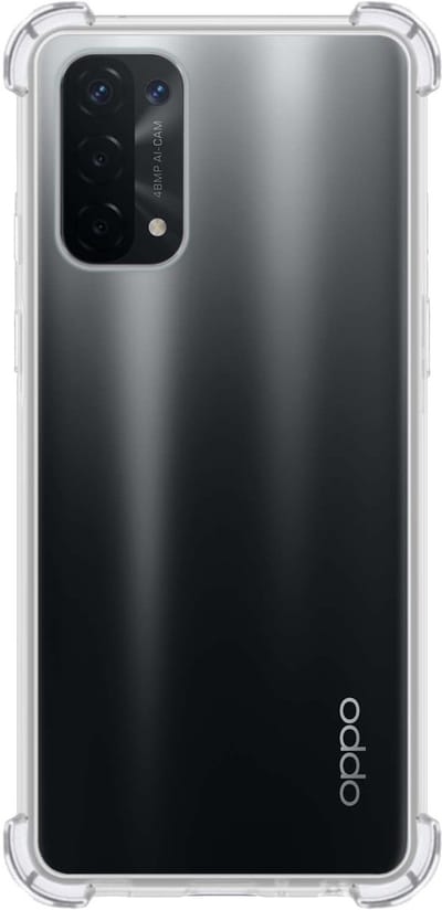 Hoes - Geschikt voor OPPO A54 5G - Sterk & Shockproof - Siliconen Case - Back Cover - Telefoon Hoesje Shock Proof - Transparant