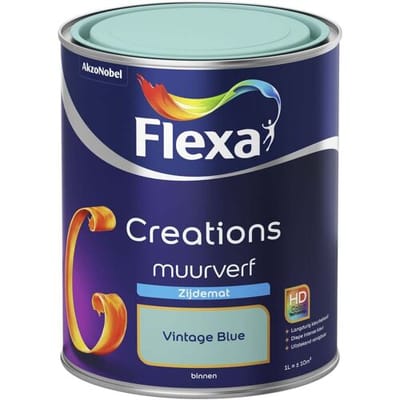 Flexa - Creations - Muurverf - Zijdemat - Vintage Blue - 1 liter