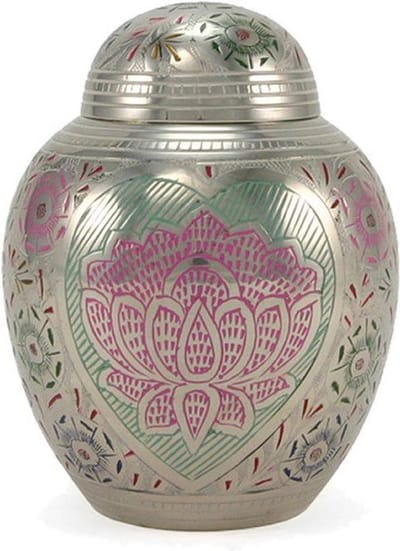 Lotus Heart - Urn - Medium 0,65 L  - Asbeeld Dieren Urn Voor Uw Geliefde Dier - Kat - Hond - Paard - Konijn