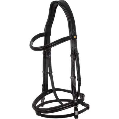 Anatomisch paardenbit in leer Equestro Black Fitting