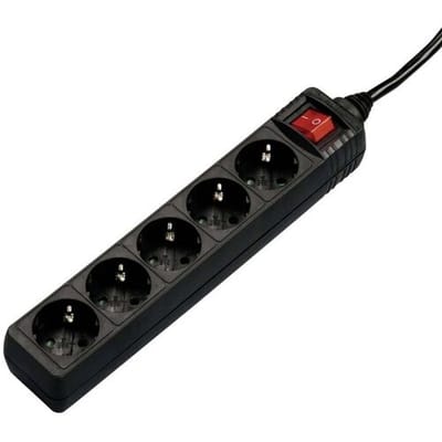 Hama 00137267 Stekkerdoos Zwart Randaarde stekker 1 stuk(s)