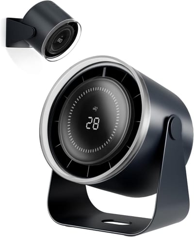 Bureauventilator, 3600mAh batterij, ultrastil (minder dan 35dB), traploze snelheidsregeling van 1-100°, luchtstroom van 12 m/s, USB-wandventilator, geschikt voor de slaapkamer (blauw).