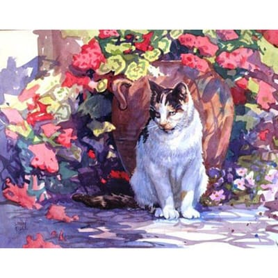 Mozaïekfoto's Chinese borduurwerk Daimond schilderij dieren diamant borduurwerk bloemen en katten 20X30CM pink