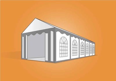 Ambisphere - Feesttent Premium 5x12m Grijs/Wit