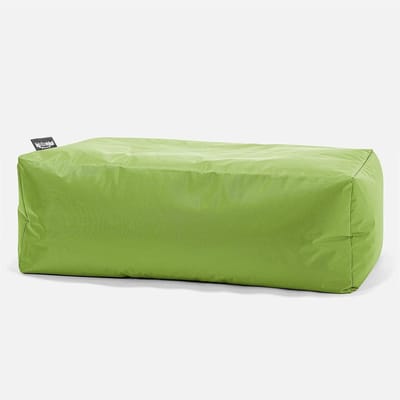 Voetenbank Poef - Zitkussen Hocker - Buiten Zitten - Waterafstotend Vuilafstotend - 70x40x25 cm - Limoengroen