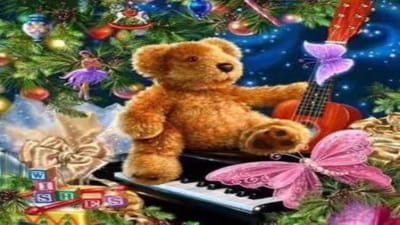 Diamond  Painting Teddybeer  40 x50  Vierkante steentjes