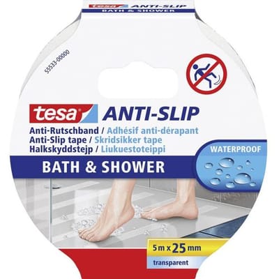 tesa BATH & SHOWER 55533-00000-11 Anti-sliptape Transparant (l x b) 5 m x 25 mm 1 stuk(s)
