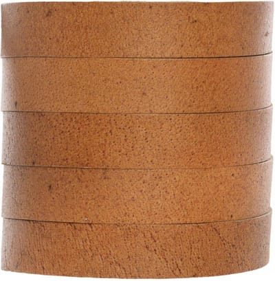 DQ Leer Plat (10 x 2 mm) Natural Dye Brown (1 Meter)