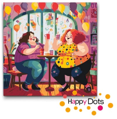 Schilderen op nummer Dikke Dames 19 50x50cm (HappyDots)