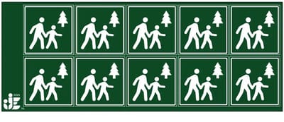 Natuurpark sticker | 5 x 5 cm - 10 stuks per vel