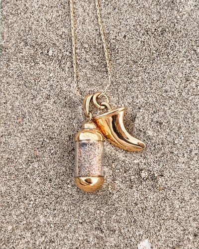 Laguna Treasures - Beach Pendant - ketting - vin - goud - snake ketting - Halsketting - Sieraden - Surf