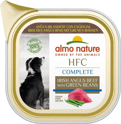 10x Almo Nature HFC Complete Iers Angus rundvlees natvoer hond 85 g